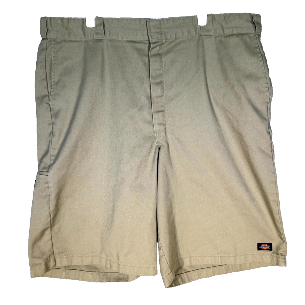 Dickies Work Shorts Mens 44 Beige Utility Cargo Workwear Cotton Relaxed Fit